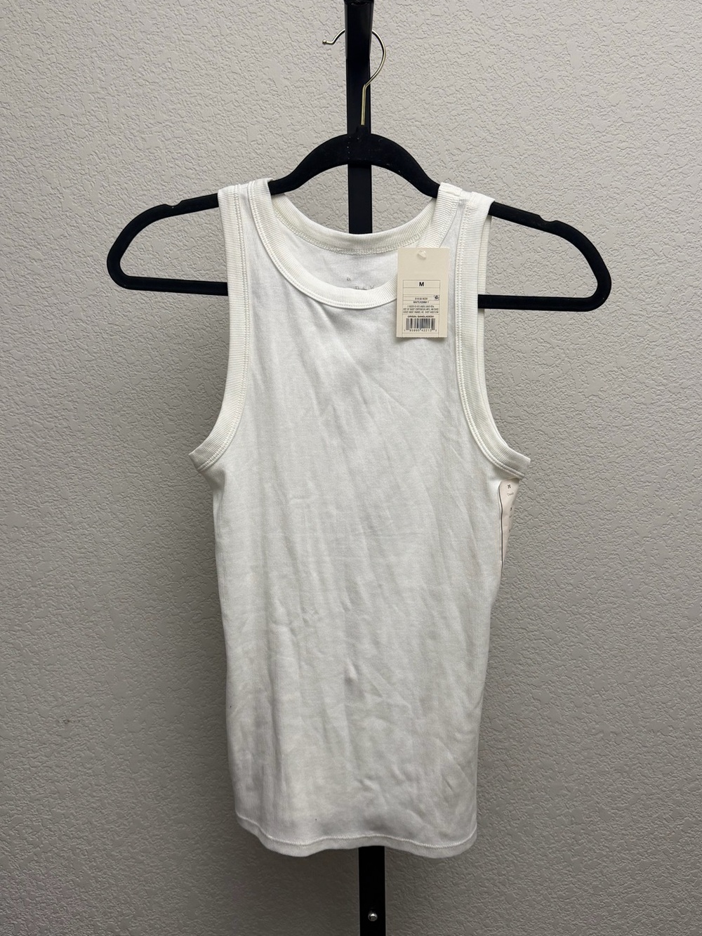 A New Day White Ribbed Tank Top NWT
